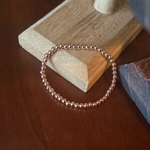 Elegant Rose Gold Beaded Bracelet